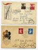 POLOGNE - N° 946/47 & 954/55 SUR 2 FDC RÉEXPEDIÉS EN LR POUR LA FRANCE  - TB - Storia Postale