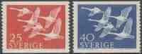 Danmark Denmark Dänemark 1956 Mi 364 /5 YT 372 /3 ** Cygnus Cygnus : Whooper Swan / Singschwan - NORTH: Day Of The North - Neufs