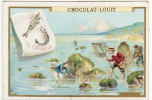 CHROMO Chocolat Louit La Crevette Mer Pêche épuisette - Louit