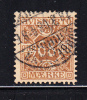 Denmark Used Scott #P7 68o Yellow Brown Newspaper Stamp - Gebruikt