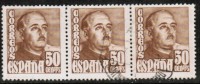 SPAIN   Scott #  765  F-VF USED Strip Of 3 - Gebraucht