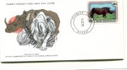 Empire Centrafricain 1978 Rhinoceros. Neushoorn. Ceratotherium Simum Cottoni. Fdc  WWF Fauna Nature  New! - Rhinoceros