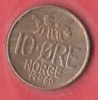 NORWAY   # 10 ØRE KOBBERNIKKEL FROM YEAR 1960 - Norvegia