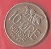 NORWAY   # 10 ØRE KOBBERNIKKEL FROM YEAR 1965 - Noruega