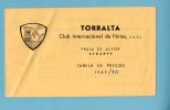 1969/70 TORRALTA / Algarve / Portimão /Alvor. Livro Publicidade Com Preços HOTEL E RESTAURANTE - Portugal
