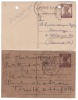 2 Diff., Shade, KG VI Postcard, Used George Postal Stationery India - 1936-47 King George VI