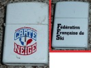 Briquet Tempête En Métal CARTE-NEIGE, Fédération Française De Ski, Z16 - Sonstige & Ohne Zuordnung