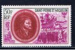 SPM Saint-Pierre Miquelon 1970 Mi 462 Mnh Cartier - Unused Stamps