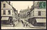 CPA  ANCIENNE- FRANCE- PONT-DE-L'ARCHE (27)-  LA RUE DE L'EGLISE AVEC BELLE ANIMATION- VITRINES- VENTE CPA- - Pont-de-l'Arche