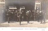 CARTE PHOTO ALPHONSE XIII A CHALONS SORTIE DE LA GARE DE MOURMELON (PERSONNAGES) REF 22288 - Receptions