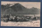 VD VAUD - CP VILLENEUVE ET LES MONTAGNES DE LA SAVOIE - J.J. 584 JULLIEN FRERES EDITEURS PHOTOGRAPHES - CIRCULEE EN 1902 - Villeneuve