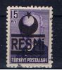 TR+ Türkei 1953 Mi 20 Dienstmarke - Official Stamps