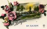 Un Bonjour D’ Avon Noyer 1141 Belle Carte Roses Colorisée - Avon