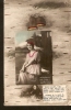 Summer Holidays Pentecost - Old Tinted Photo Postcard - Woman Dove - Passed Latvia Leepaja Post In 1924 - Pfingsten