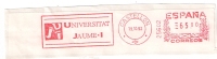 A2 Spain 1993. Machine Stamp Postmark UNIVERSITAT JAUME University CASTELLON Postmark - Macchine Per Obliterare (EMA)