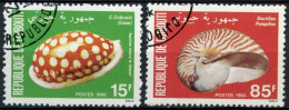 Djibouti 1980 MiNr. 281 - 282 Dschibuti Marine LIFE SHELLS 2v CTO 1,30 € - Schaaldieren