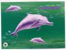 ENTIER POSTAL CHINE  STATIONERY DAUPHIN WWF - Dolphins