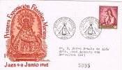 Carta Certificada JAEN 1962.  Exposicion Mariana - Storia Postale