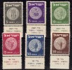 Israël 1949 N°Y.T. ;  21 à 26** - Unused Stamps (with Tabs)