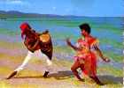 The Sunny Caribbean Colorful Native Entertainers, Danse Sur La Plage, - Andere & Zonder Classificatie