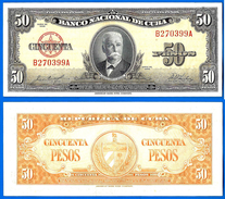 Cuba 50 Pesos 1958 Calixto Garcia Iniguez Caraibe Peso Kuba Paypal Skrill OK! - Kuba