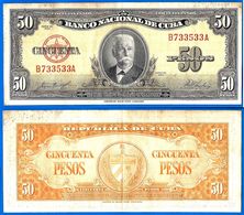 Cuba 50 Pesos 1958 Calixto Garcia Iniguez Peso Kuba Paypal Skrill Bitcoin OK! - Cuba