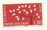 1962 - Italia 947 Europa V68 - Linea Di Colore, - Varietà E Curiosità