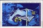 Wolkenbild Meteorologie-Forschung 1972 DDR Block 35 ** 1€ Karte Kreuzdipol Wetterempfang Space Bloc Sheet From Germany - Climat & Météorologie