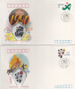 Football - Asian Games - Chine - 2 Lettres De 1990 - Avec Décoration Enlevable - Coupe D'Asie Des Nations (AFC)