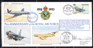 RAF 75th Anniversary FDC Bahamas Scott #774 70c English Electric Lightning No. 5 Squadron - Bahamas (1973-...)