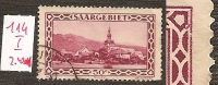 Saargebiet Michel Nr.  114 Mit Plattenfehler I  - 2. Wahl - Used Stamps