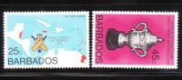 Barbados 1976 World Cricket Cup Won By West Indies Team Map MNH - Barbades (1966-...)