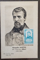 FRANCE Yvert N°798 Carte Maximum FDC, 1er Jour. Alexandre MARTIN Dit ALBERT - 1940-1949