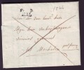 Lettre 1826 Marque P  P/HAL (marque Française Grattée) Rare - 1815-1830 (Periodo Olandese)