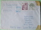 Sweden 1991 Cover To England UK - Lace Maker Woman Flowers - Cartas & Documentos