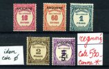 Taxes Entre 9 Et 15 REGOMMES Cote 530 E Comme Charnière Ou Ø      SANS DEFAUT - Unused Stamps