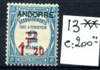 Taxe 13 **  Sans Charnière  Cote 205 E - Unused Stamps