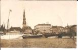 Let020/ Deut. Feldpost 1917, Auf AK Riga. Hafen Mit Brücke, Kirche Etc. - Lettonie