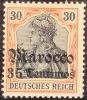 Deutsche Post In Maroko 1906- Mi#39 ** Postfrisch - Maroc (bureaux)