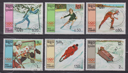 Sport D'hiver - Patinage Artistique Et Vitesse - KAMPUCHEA - Biathlon, Hockey, Luge, Bobsleigh - N° 705 à 710 - 1988 - Kampuchea