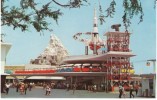 Disneyland Tomorrowland Ride  Rocket Ships, People Mover, On C1960s Vintage Postcard - Disneyland