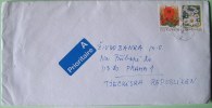 Sweden 1993 Cover To Praha Czech - Flowers - Cartas & Documentos