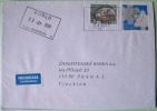 Sweden 2001 Cover To Praha Czech - Hedgehog Animal - Snow Cristals Christmas Snowflakes - Covers & Documents