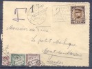 BELGIQUE  DEVANT De Lettre    Cachet  OOSTENDE  TAXEE  Le 29 XII 1933  Pour MONT DE MARSAN Landes - Brieven En Documenten