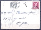 BELGIQUE   BRUXELLES  Lettre TAXEE Le 19 12 1952 Pour ST GILLES - Brieven En Documenten