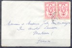 BELGIQUE  Courrier Pour MONTESSON Avec 2 Timbres De   SOYEZ DONNEUR DE SANG - Lettres & Documents