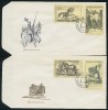 Czechoslovak - Lot Of Two Envelope With Two Stamp With Image Of Horses On Each Envelope And With Imprinted Images Of Hor - Chevaux