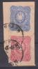MiNr. 33+34 Auf Briefstück - Used Stamps