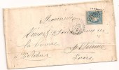 Lettre - PUY DE DOME - CLERMONT FERRAND GC.1053 S/N°45 + Càd T.17 - 1870 - SUPERBE - 1870 Uitgave Van Bordeaux