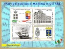 Italia 2011 Foglietto 4 Valori X €. 0,60 Nuovo** Integro 150° Istituzione Marina Militare - Hojas Bloque